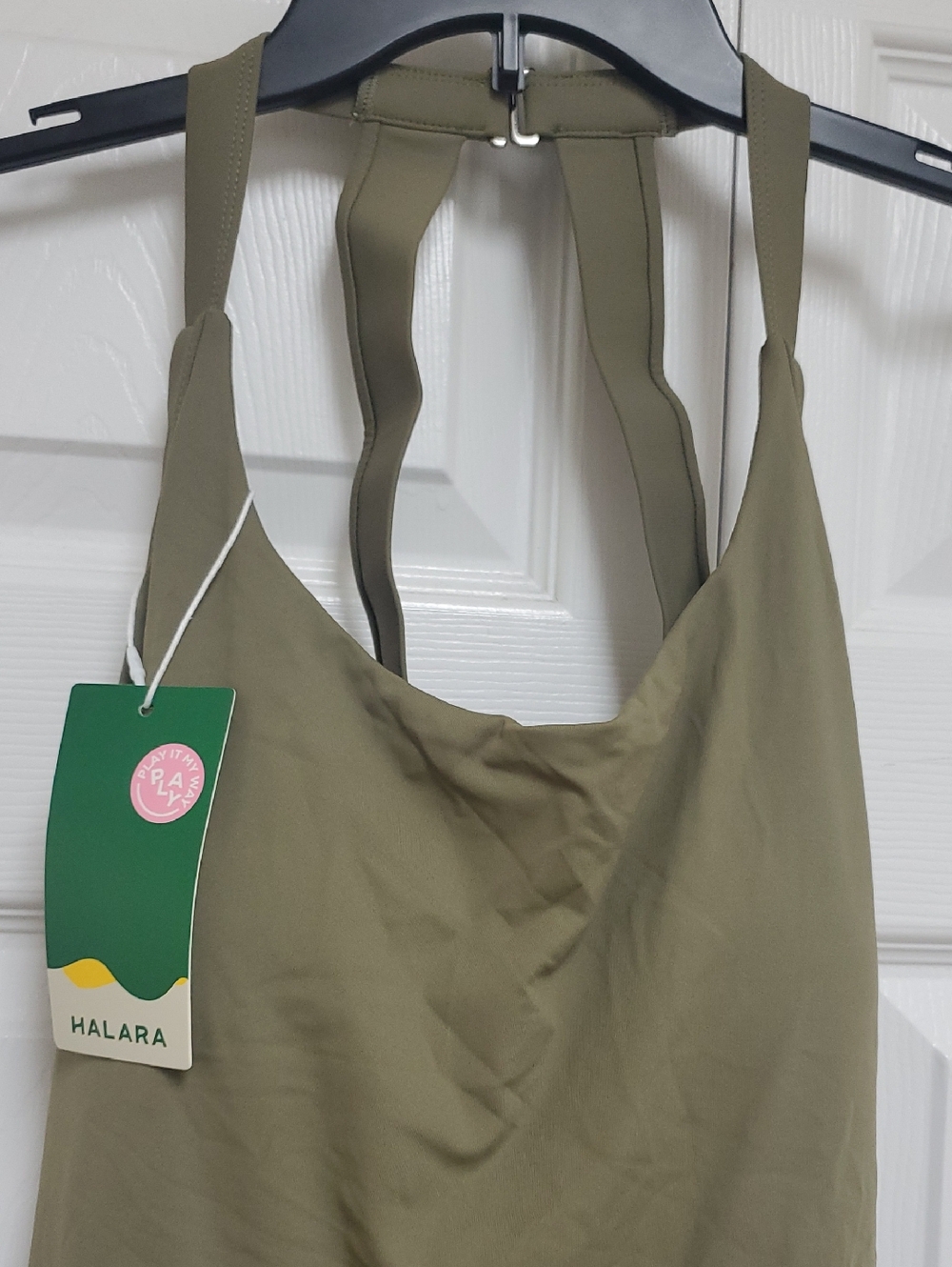 Halara SoftlyZero™ Backless Twisted Active Dress/Green - Picture 7 of 16